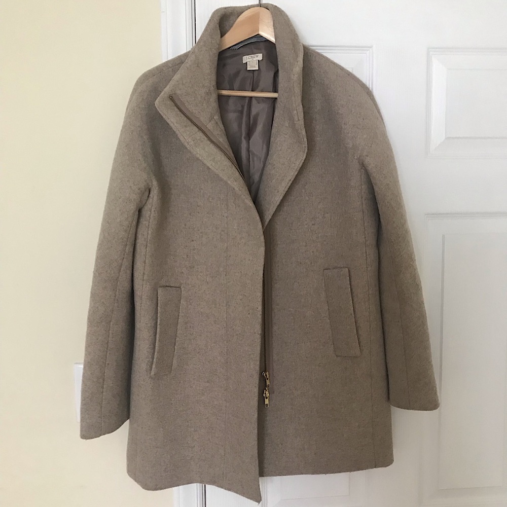 J. Crew Wool cocoon zippered coat